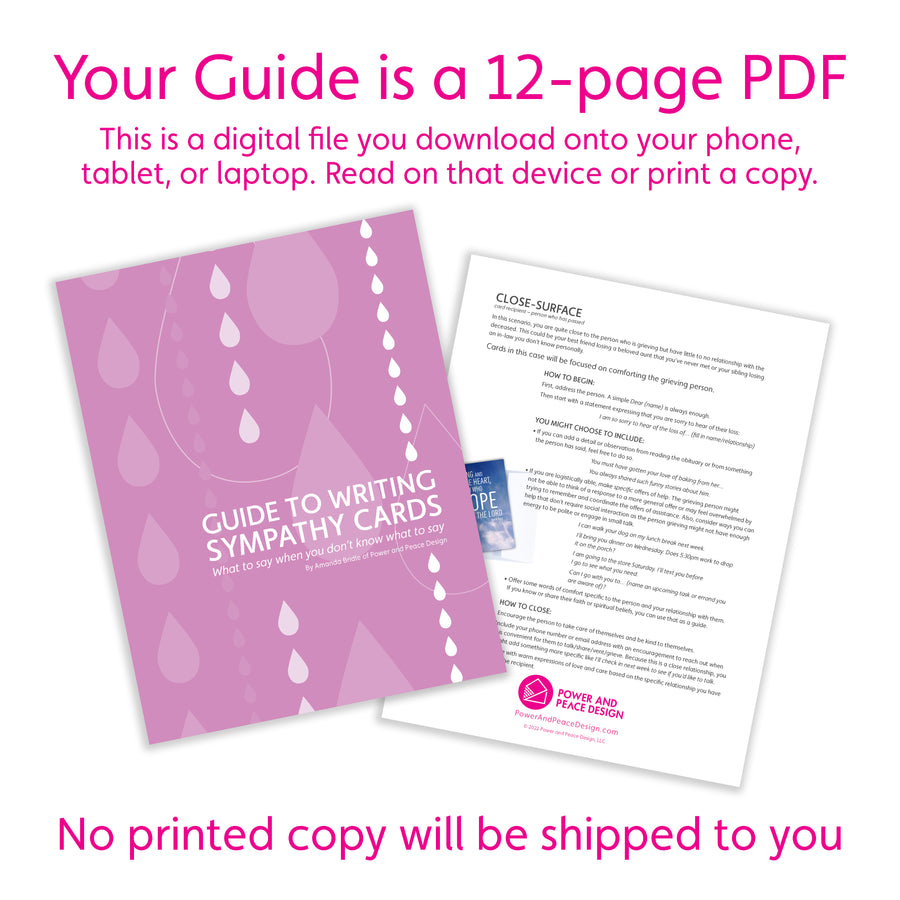 Your Guide is a 12-page PDF. This is a digital file you download onto your phone, tablet, or laptop. Read on that device or print a copy. Cover and page show at angles. No printed copy will be shipped to you.