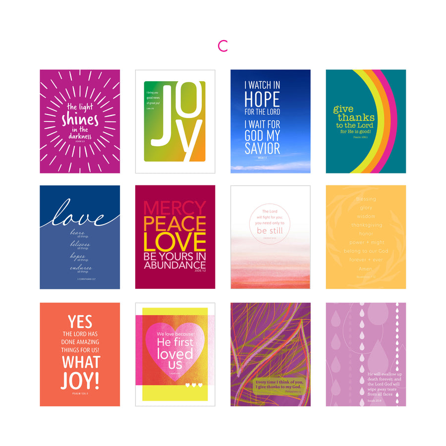 colorful Scripture greeting cards mixed collection