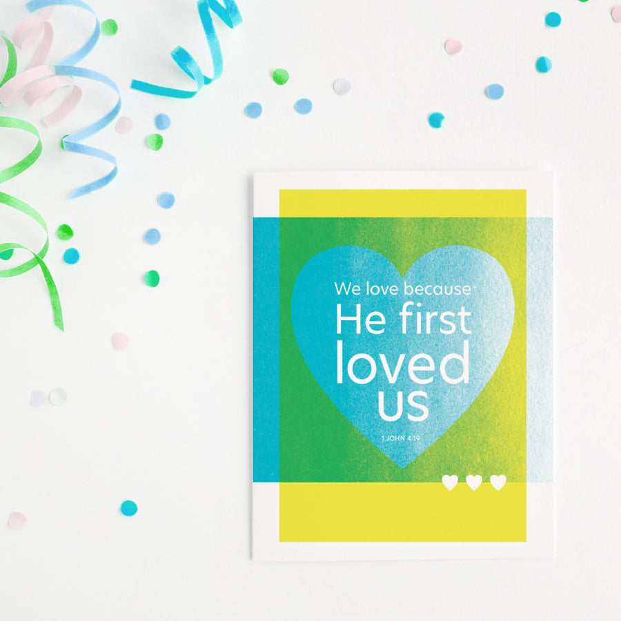 1 John 4:19 valentine card set