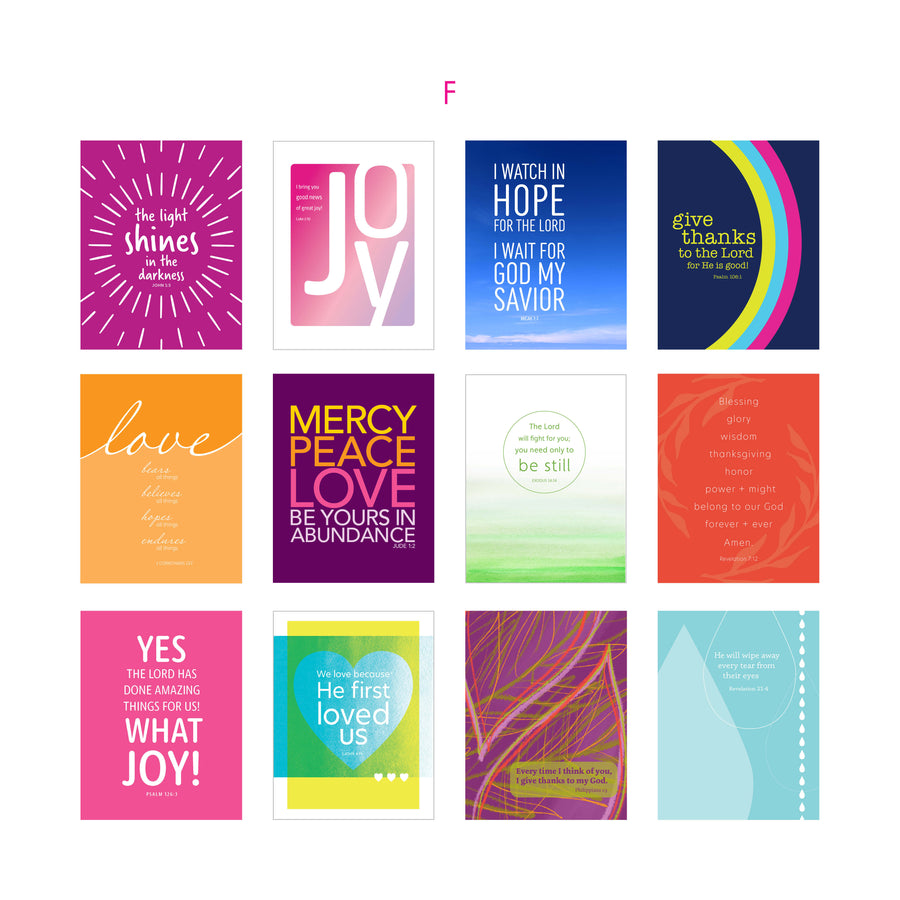 12 pack of blank religious greeting cards